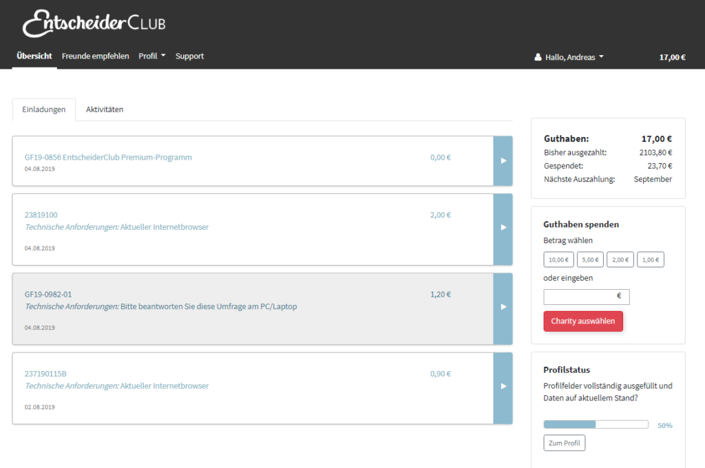 entscheiderclub bezahlte Umfragen